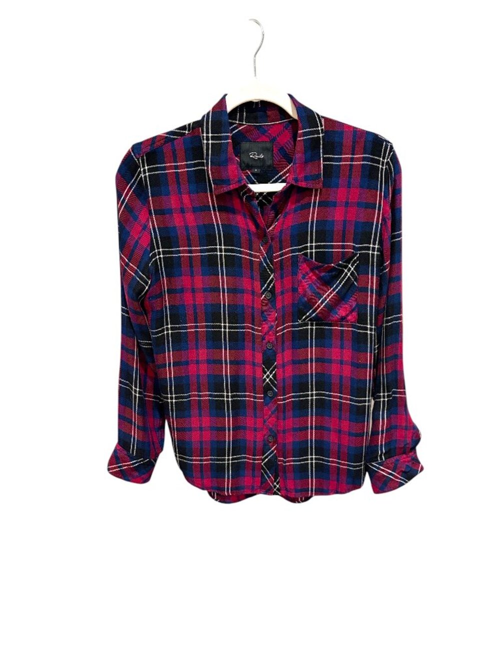 Rails Red Blue Black Plaid Long Sleeve Button-Up Shirt - Size S